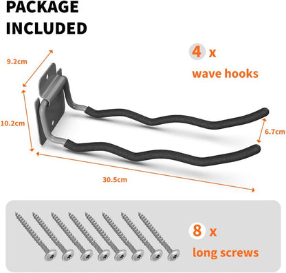 Garage Hooks Heavy Duty Tool Organizer, Wall Mount Hanger Rack