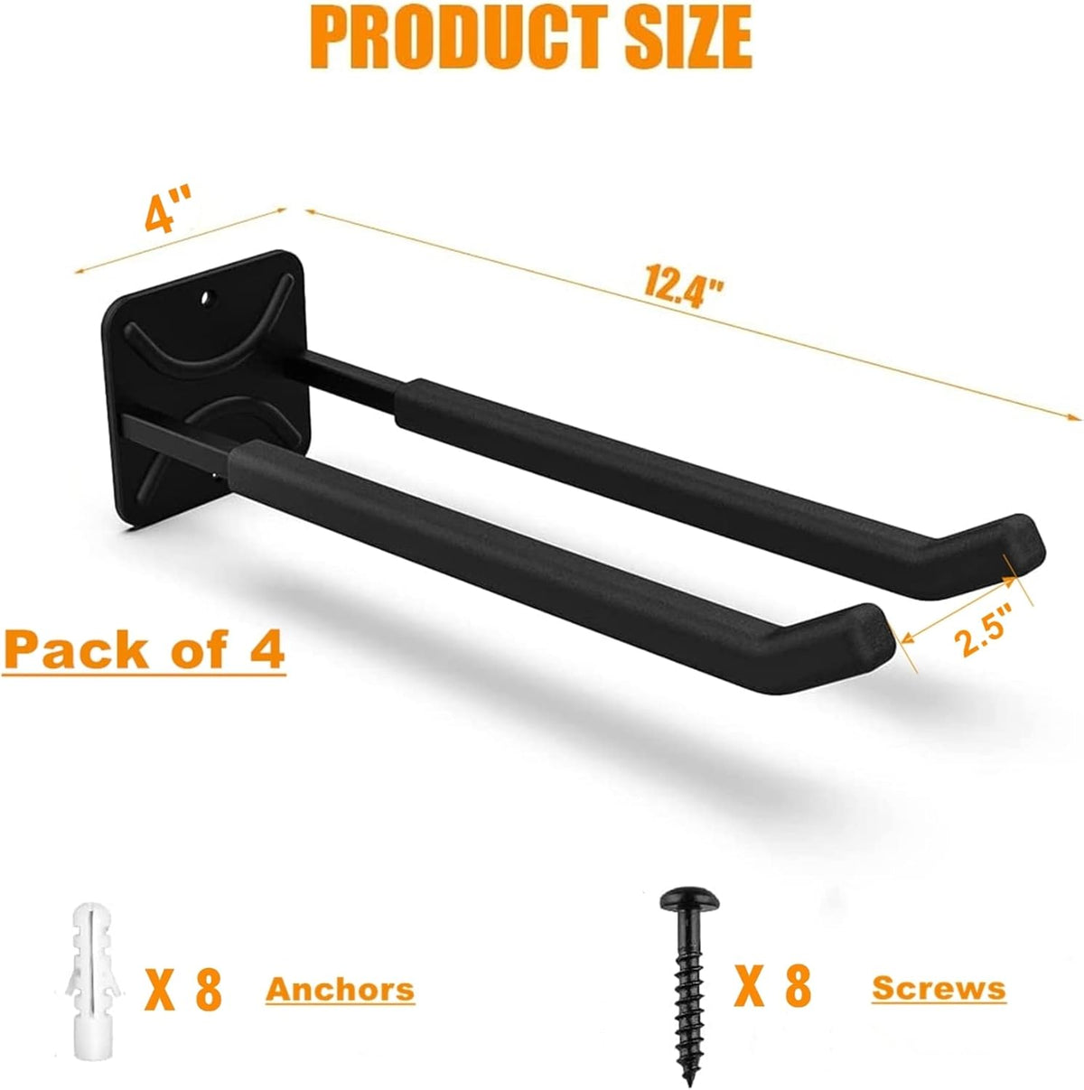 Garage Hooks Heavy Duty Tool Organizer, Wall Mount Hanger Rack