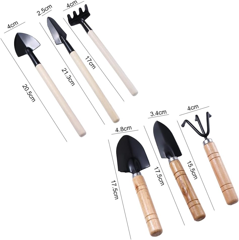 7 Pcs Succulent Gardending Hand Tools,Miniature Fairy Garden Small Plants Care Tool Sets,Mini Garden Tool Set-Small Shovel Rake Spade Soil Scoops