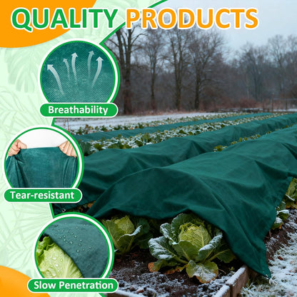 White Plant Covers Freeze Protection, 10 x 50 ft - 0.9 oz/yd² Frost Cloths for Outdoor Plants, Tree Covers Freeze Protection, Winter Garden Blanket, Sun Cover for Plants for Greenhouse, Vegetables