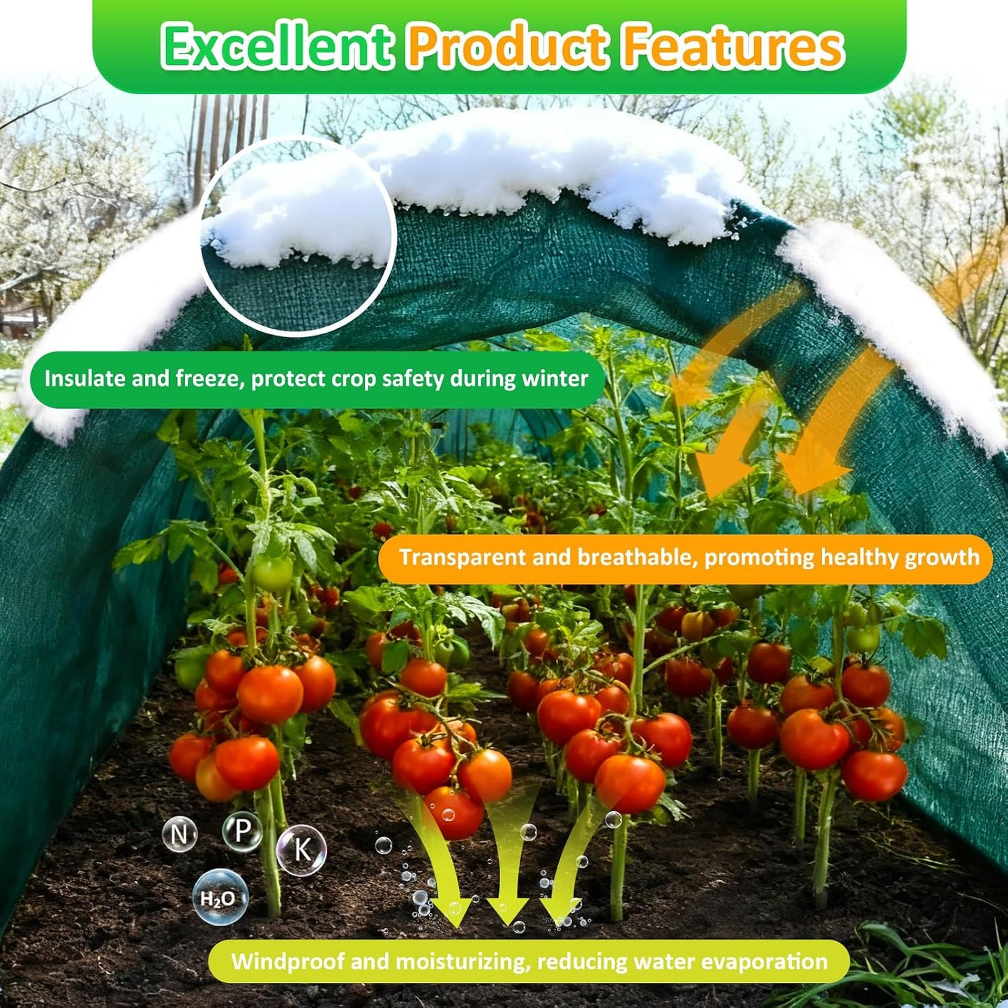 White Plant Covers Freeze Protection, 10 x 50 ft - 0.9 oz/yd² Frost Cloths for Outdoor Plants, Tree Covers Freeze Protection, Winter Garden Blanket, Sun Cover for Plants for Greenhouse, Vegetables