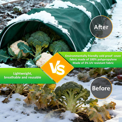 White Plant Covers Freeze Protection, 10 x 50 ft - 0.9 oz/yd² Frost Cloths for Outdoor Plants, Tree Covers Freeze Protection, Winter Garden Blanket, Sun Cover for Plants for Greenhouse, Vegetables