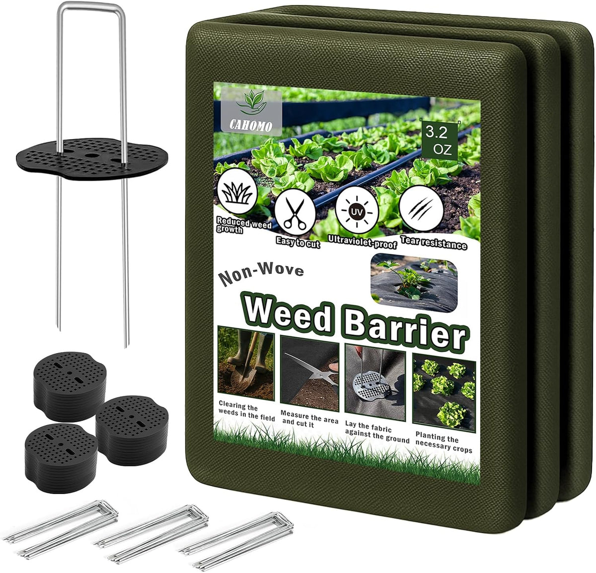 White Plant Covers Freeze Protection, 10 x 50 ft - 0.9 oz/yd² Frost Cloths for Outdoor Plants, Tree Covers Freeze Protection, Winter Garden Blanket, Sun Cover for Plants for Greenhouse, Vegetables