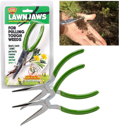 Original Shark Tooth Weed Puller Tool, Grabs Weeds by the Root
