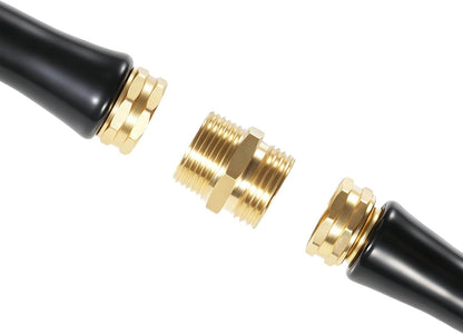 Garden Water Hose Splitter - RV Water Splitter 2 Way Heavy Duty Brass Spigot Hose Splitter - Outdoor Y Hose Bib 2 Valves with 2 Extra Rubber Washers for 3/4" Hose Connector (Red)