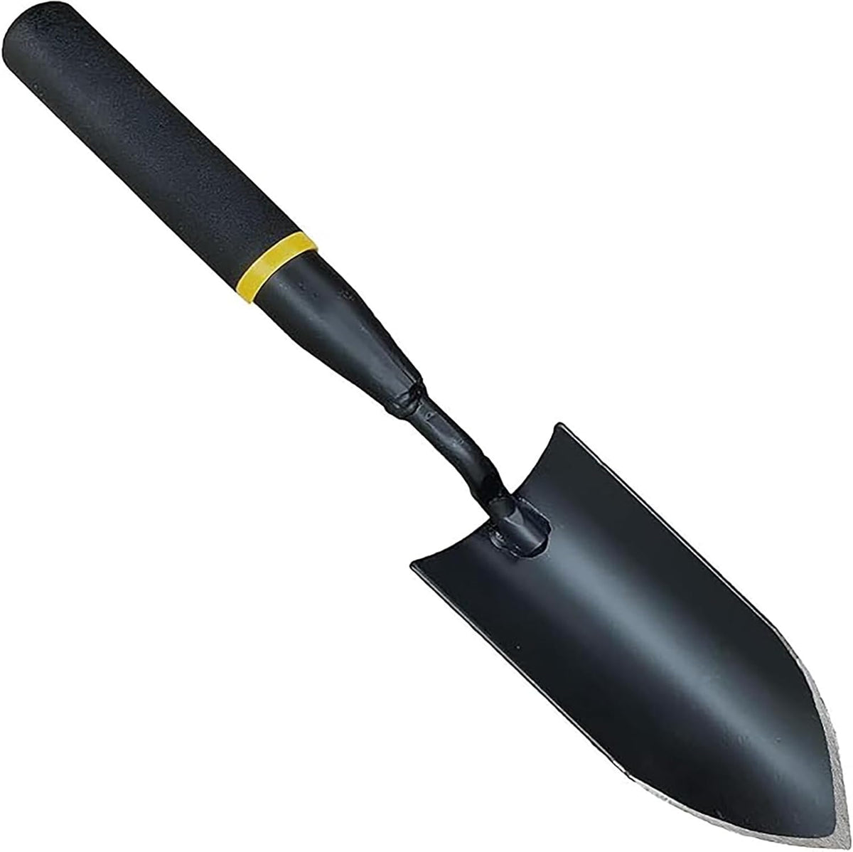 Garden Hand Trowel Set, Carbon Steel with Rubber Grip, Heavy Duty for Digging and Planting, Black, 2-Pack