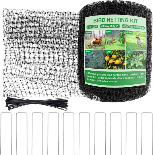 Bird Netting Garden Deer Fence Netting Heavy Duty 5x100 ft