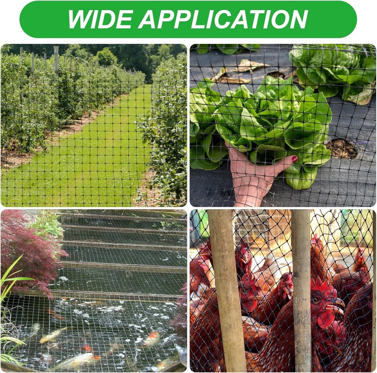 Bird Netting Garden Deer Fence Netting Heavy Duty 5x100 ft
