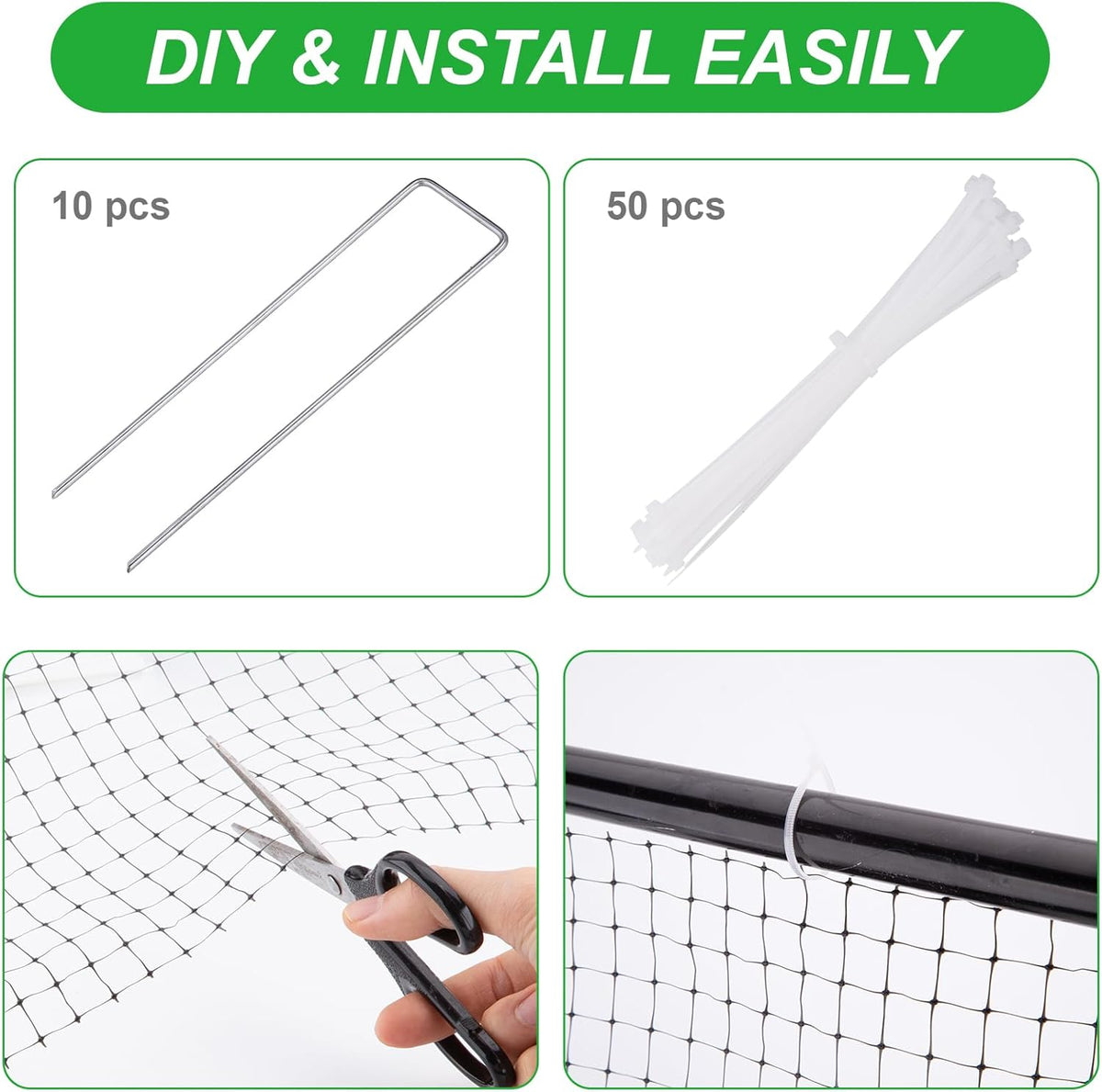 Bird Netting Garden Deer Fence Netting Heavy Duty 5x100 ft