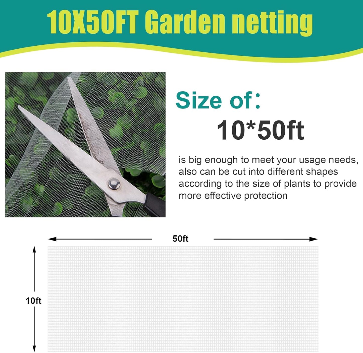 Bird Netting Garden Deer Fence Netting Heavy Duty 5x100 ft