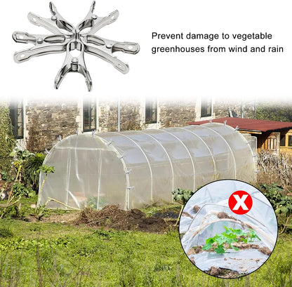 40PCS Greenhouse Clips-Garden Clips-Greenhouse Clamps Film Row Cover Netting Tunnel Hoop Clip Frame Shading Net Rod Clip for Season Plant Extension Support