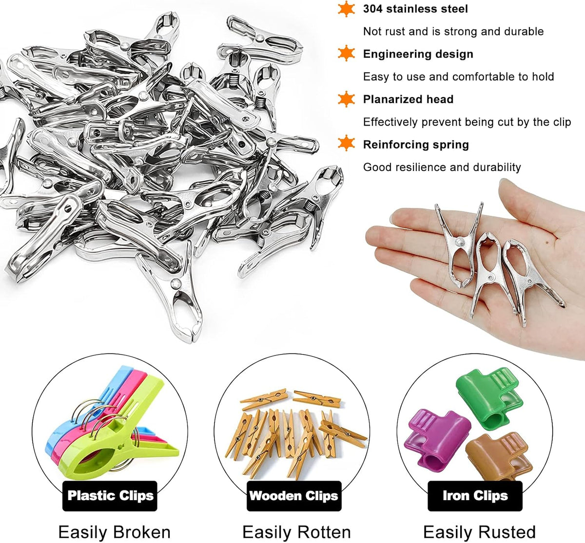 40PCS Greenhouse Clips-Garden Clips-Greenhouse Clamps Film Row Cover Netting Tunnel Hoop Clip Frame Shading Net Rod Clip for Season Plant Extension Support