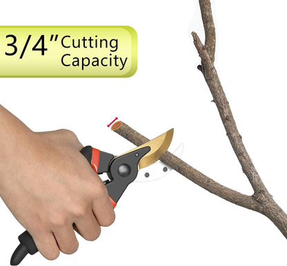 5‑Piece Garden Pruning Shears Set with Gloves & Storage Bag – Stainless Steel Trimming Scissors for Flowers, Herbs & Small Branches – Ergonomic Gardening Tools Kit (Multi-color)