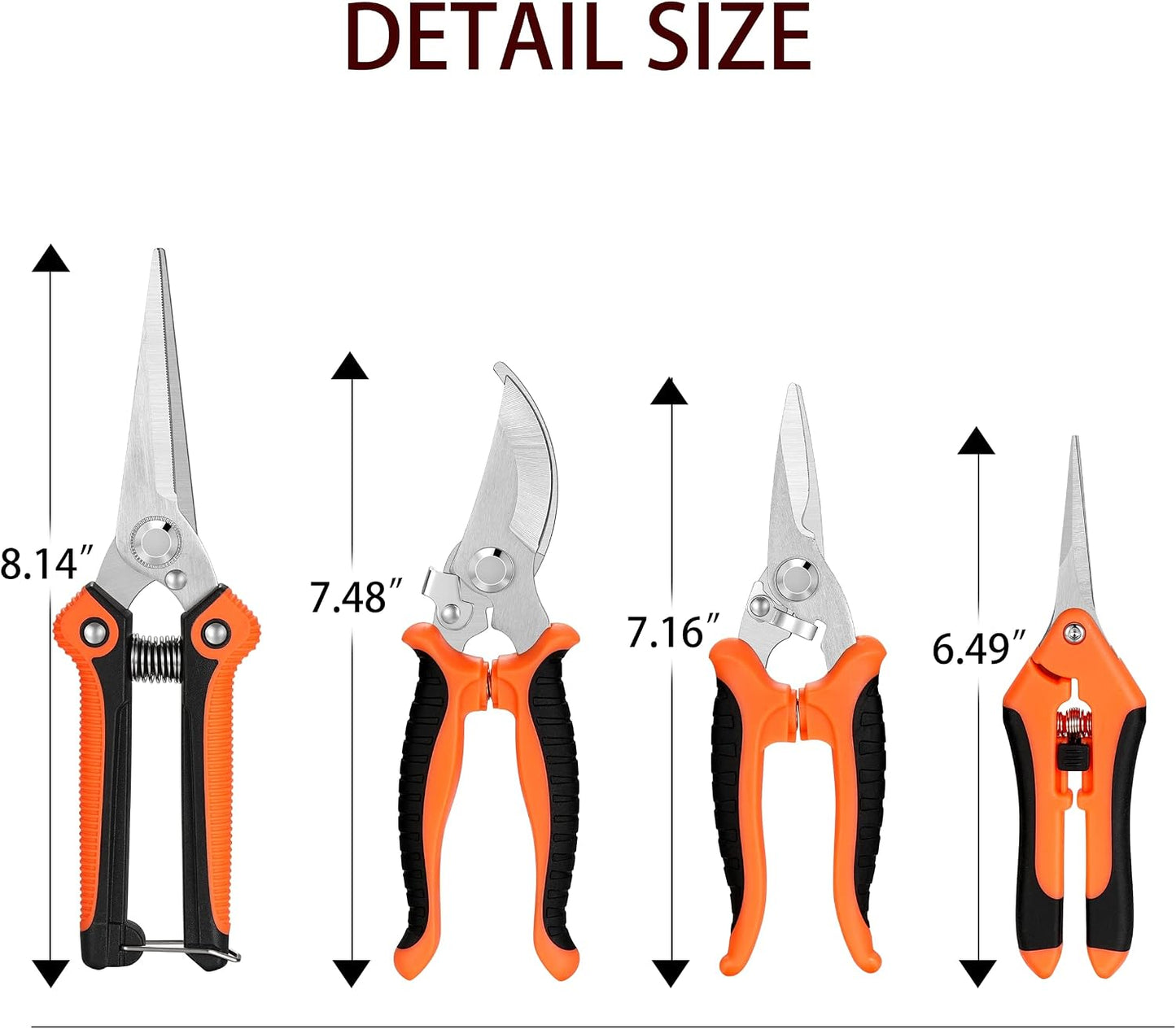 5‑Piece Garden Pruning Shears Set with Gloves & Storage Bag – Stainless Steel Trimming Scissors for Flowers, Herbs & Small Branches – Ergonomic Gardening Tools Kit (Multi-color)