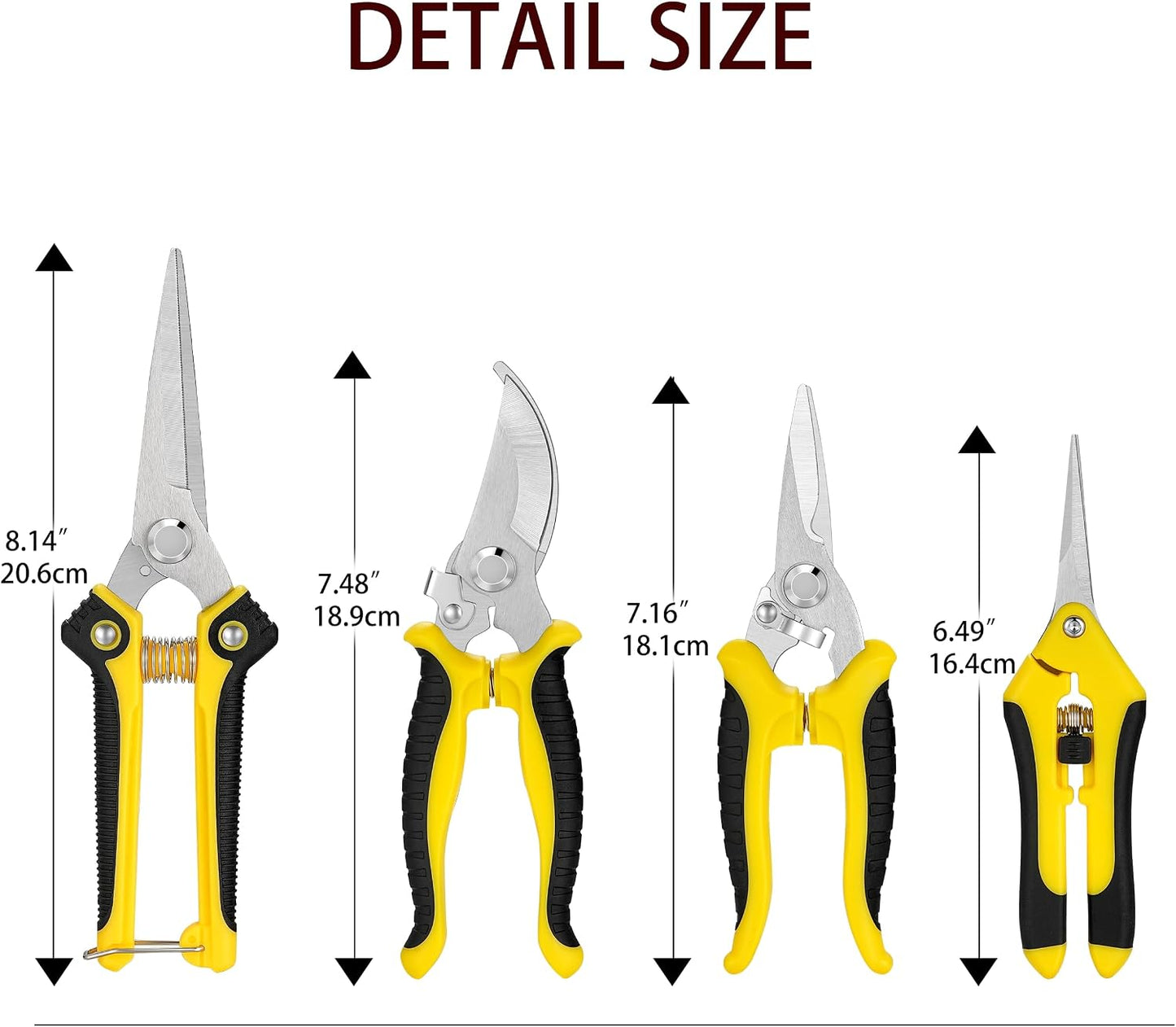 5‑Piece Garden Pruning Shears Set with Gloves & Storage Bag – Stainless Steel Trimming Scissors for Flowers, Herbs & Small Branches – Ergonomic Gardening Tools Kit (Multi-color)