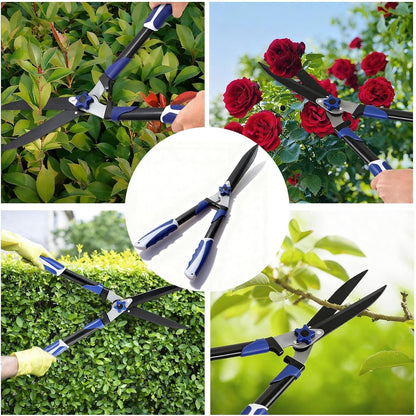 24" Hedge Shears, Wavy Blade Garden Scissors & Pruning Shears, Garden Shears For Trimming/Shaping Hedges and Shrubs in Lawn Yard