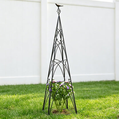 48" Obelisk Trellis for Climbing Plants - Metal Garden Support