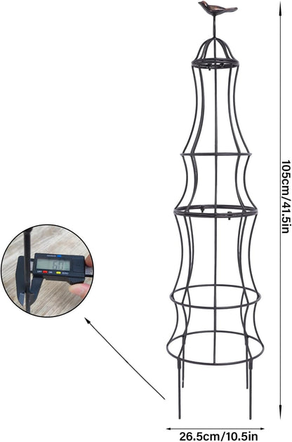 48" Obelisk Trellis for Climbing Plants - Metal Garden Support