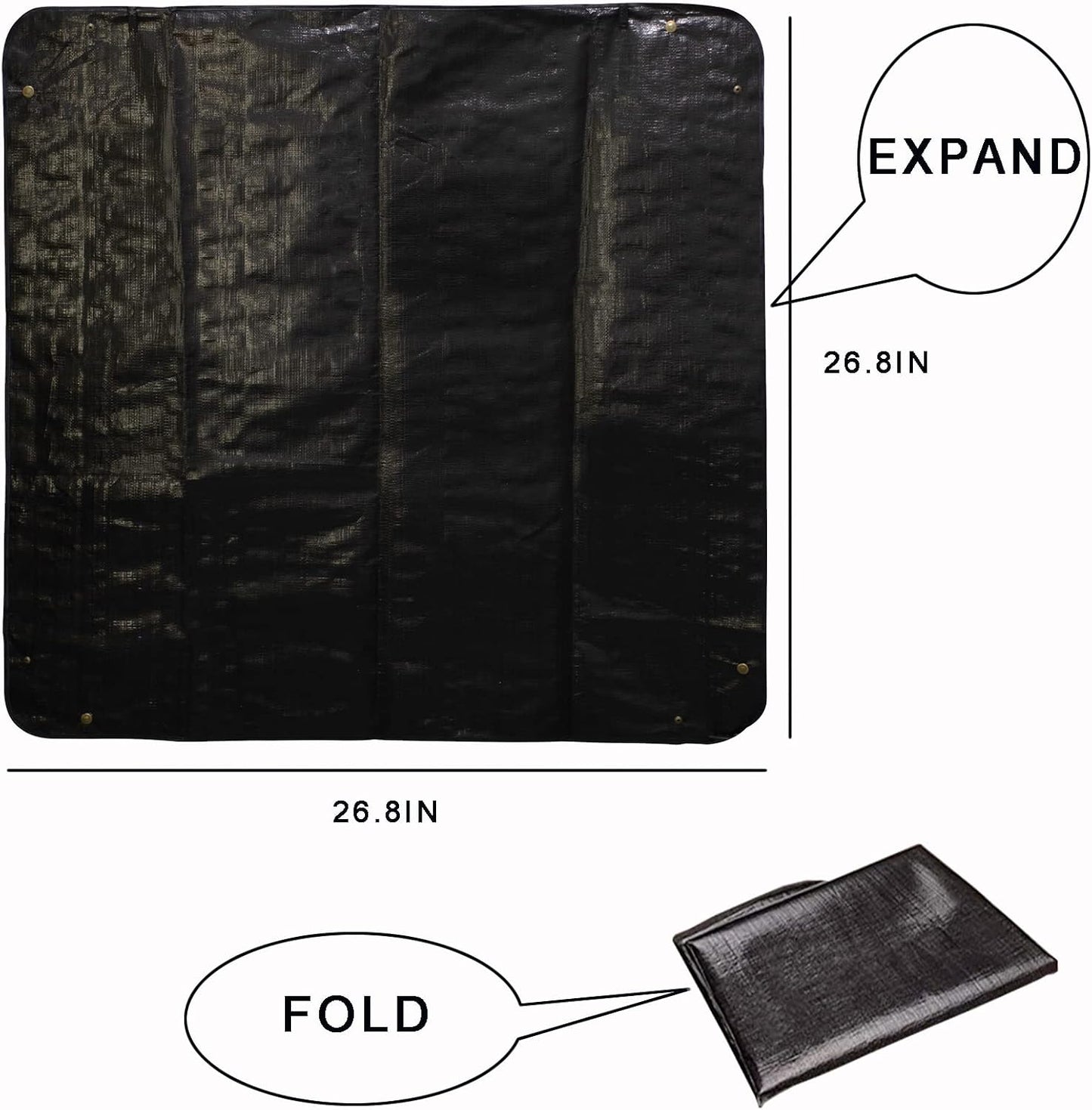 2PCS 26.8" x 26.8" Plant Repotting Mat Waterproof Transplanting Mat Indoor Succulent Potting Mat Portable Gardening Soil Changing and Watering mat Square and Foldable Garden mat