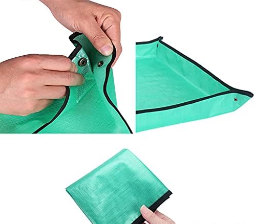 2PCS 26.8" x 26.8" Plant Repotting Mat Waterproof Transplanting Mat Indoor Succulent Potting Mat Portable Gardening Soil Changing and Watering mat Square and Foldable Garden mat