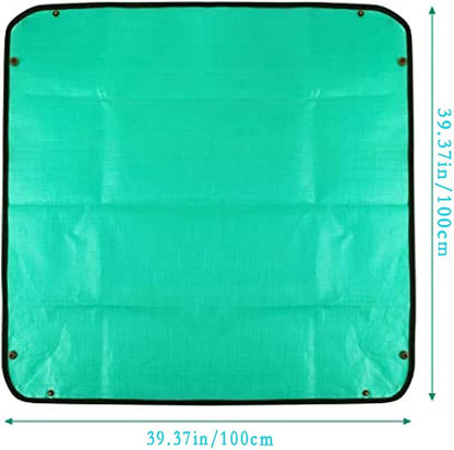 2PCS 26.8" x 26.8" Plant Repotting Mat Waterproof Transplanting Mat Indoor Succulent Potting Mat Portable Gardening Soil Changing and Watering mat Square and Foldable Garden mat