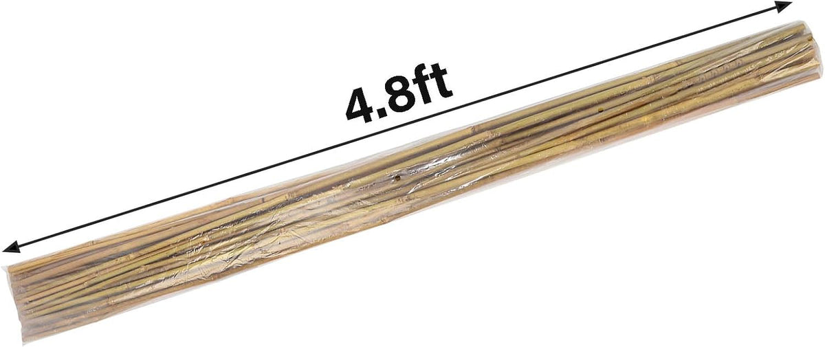 2ft Natural Bamboo Plant Stakes for Tomatoes, Beans, Flowers, Potted, Climbing Plants 30pcs
