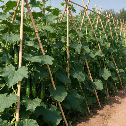 2ft Natural Bamboo Plant Stakes for Tomatoes, Beans, Flowers, Potted, Climbing Plants 30pcs