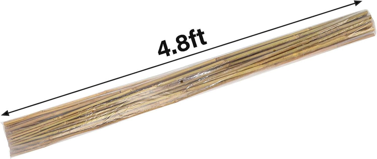 2ft Natural Bamboo Plant Stakes for Tomatoes, Beans, Flowers, Potted, Climbing Plants 30pcs