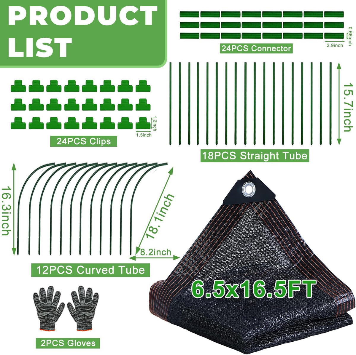 2026 Upgraded Garden Shade Cloth Kit 78.7"x59" Garden Shade Cloth for Plants Heat Protection with 5 Sets Garden Hoops for Raised Beds 75% Sunblock Shade Cloth Row Cover for Outdoor Plant Vegetables