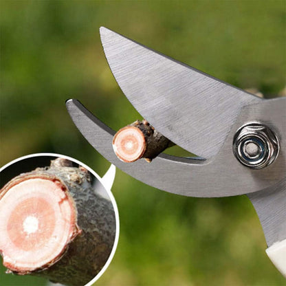 Wood Handle Pruning Shears, SK-5 Steel Blade, 1-inch Cutting Capacity, Sharp, Well Designed Garden Shears, 8"