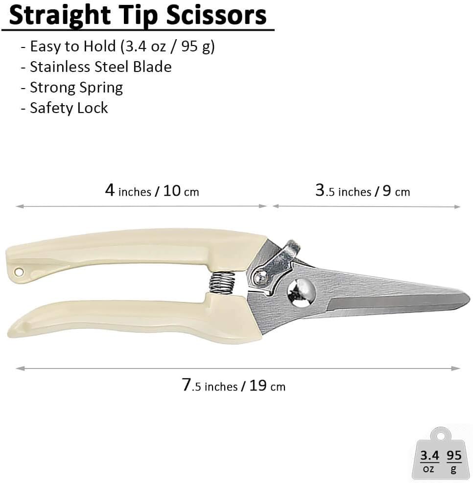Wood Handle Pruning Shears, SK-5 Steel Blade, 1-inch Cutting Capacity, Sharp, Well Designed Garden Shears, 8"