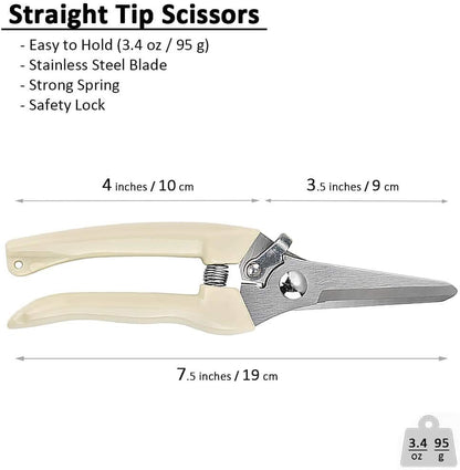 Wood Handle Pruning Shears, SK-5 Steel Blade, 1-inch Cutting Capacity, Sharp, Well Designed Garden Shears, 8"