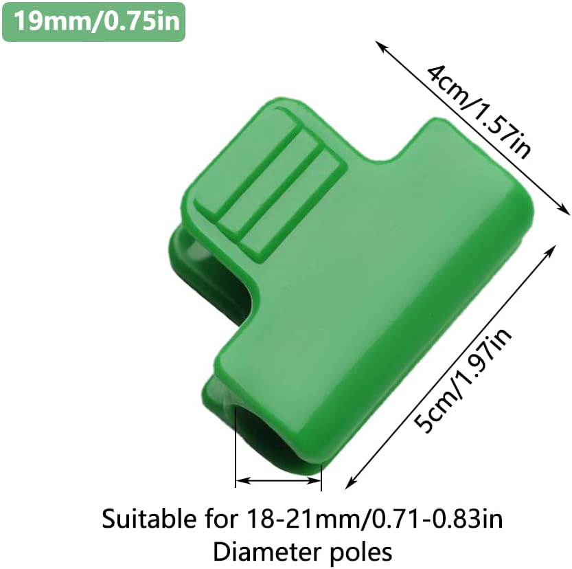 30 Pieces Greenhouse Clamps Film Row Cover Netting Tunnel Hoop Clip Frame Shading Net Rod Clip Greenhouse Film Clamps for Season Plant Extension Support, 19mm