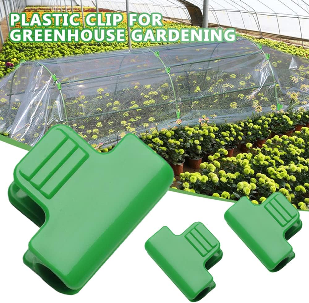 30 Pieces Greenhouse Clamps Film Row Cover Netting Tunnel Hoop Clip Frame Shading Net Rod Clip Greenhouse Film Clamps for Season Plant Extension Support, 19mm