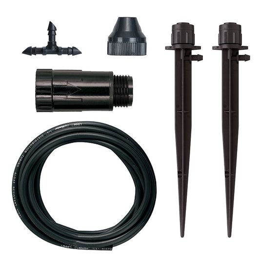 56309 Planter Drip Irrigation Kit - 30ft Complete Watering System with Adjustable Micro-Bubblers for Container Gardens