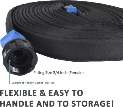 Heavy Duty Soaker Hose 75 FT Dripping Water Hose Saves 70% Water Consistent Drip Throughout Hose Lightweight Garden Hose Perfect for Garden Flowers Beds