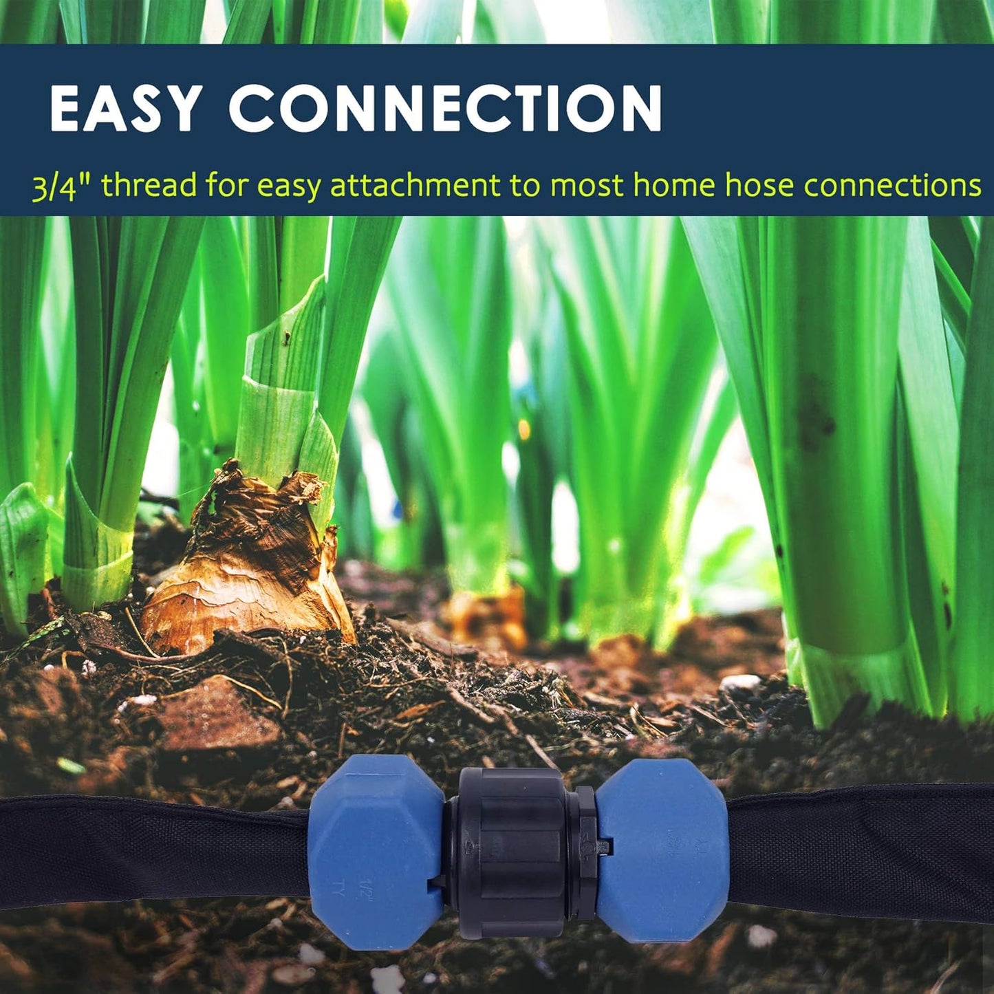 Heavy Duty Soaker Hose 75 FT Dripping Water Hose Saves 70% Water Consistent Drip Throughout Hose Lightweight Garden Hose Perfect for Garden Flowers Beds