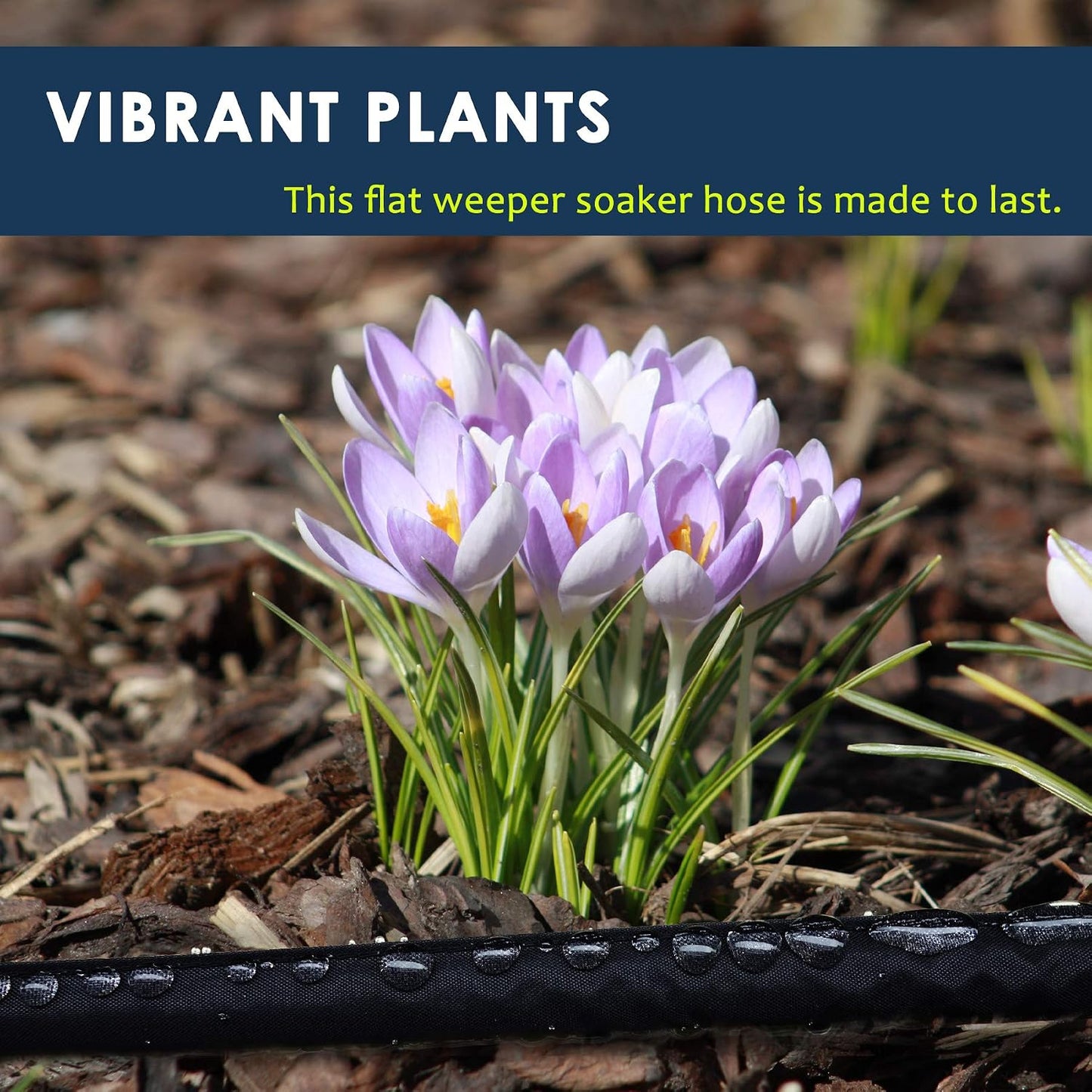 Heavy Duty Soaker Hose 75 FT Dripping Water Hose Saves 70% Water Consistent Drip Throughout Hose Lightweight Garden Hose Perfect for Garden Flowers Beds