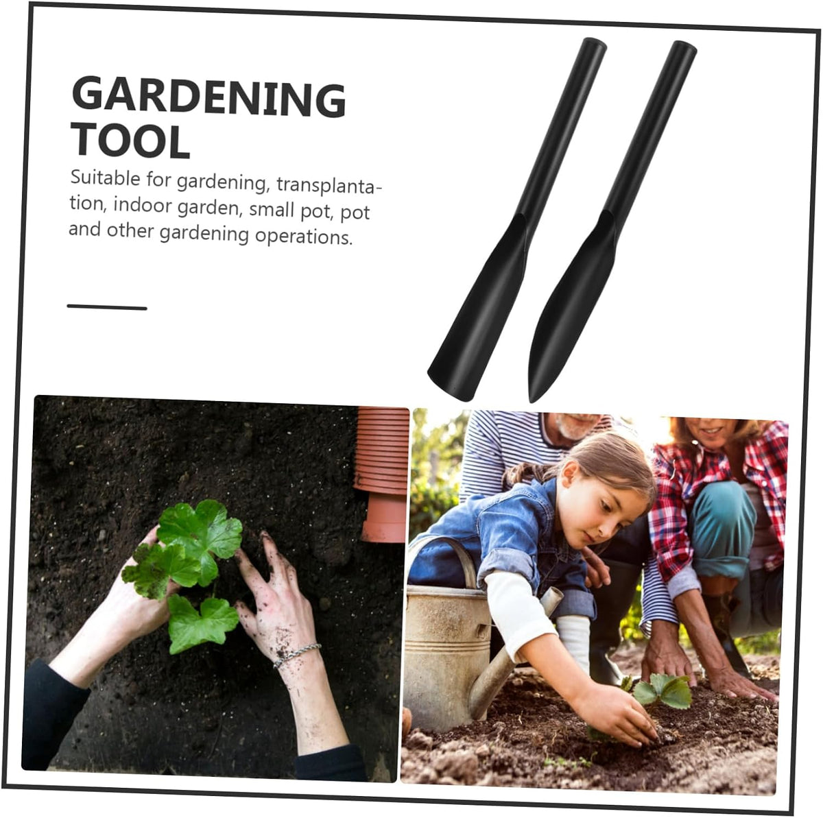 2pcs Garden Hand Tool Trowel Transplant Shovel for Digging Planting and Soil Loosening Gardening Tools for Indoor and Outdoor Use