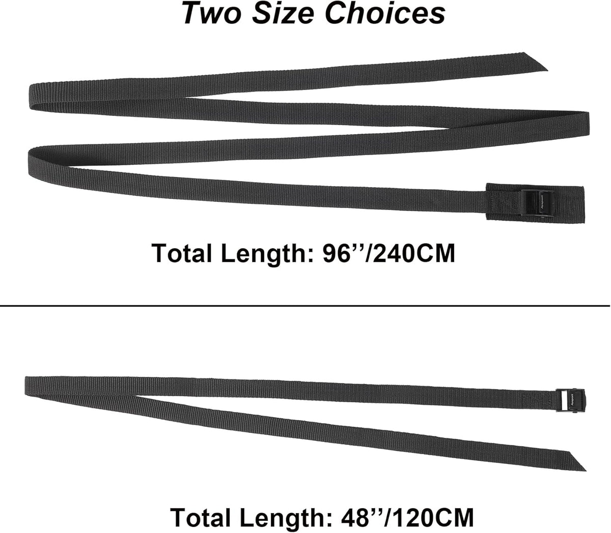 Lashing Straps with Buckles Adjustable Cam Buckle Tie Down Cinch Strap for Packing Black 4 Pack