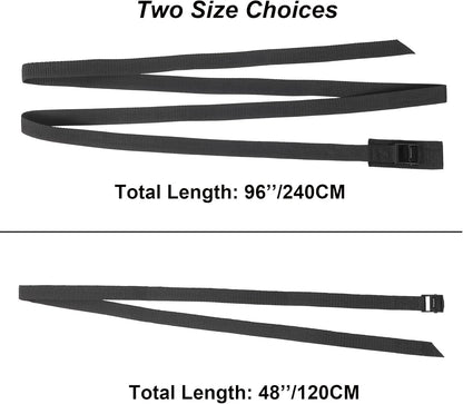 Lashing Straps with Buckles Adjustable Cam Buckle Tie Down Cinch Strap for Packing Black 4 Pack