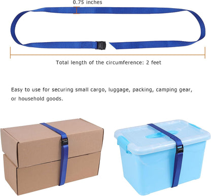 Lashing Straps with Buckles Adjustable Cam Buckle Tie Down Cinch Strap for Packing Black 4 Pack