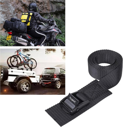 Lashing Straps with Buckles Adjustable Cam Buckle Tie Down Cinch Strap for Packing Black 4 Pack