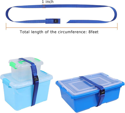 Lashing Straps with Buckles Adjustable Cam Buckle Tie Down Cinch Strap for Packing Black 4 Pack