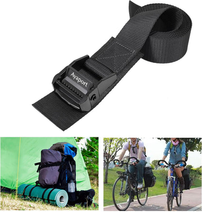 Lashing Straps with Buckles Adjustable Cam Buckle Tie Down Cinch Strap for Packing Black 4 Pack