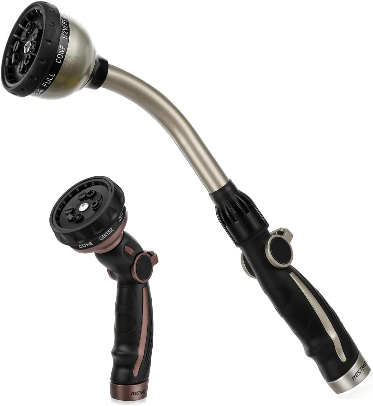 Watering Wand Heavy Duty, Metal Water Hose Sprayer for Garden, High Pressure | Thumb Flow Control | On/Off Valve, Ideal for Outdoor Lawn & Plant Watering, Car & Pet Washing