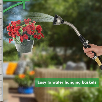 Watering Wand Heavy Duty, Metal Water Hose Sprayer for Garden, High Pressure | Thumb Flow Control | On/Off Valve, Ideal for Outdoor Lawn & Plant Watering, Car & Pet Washing