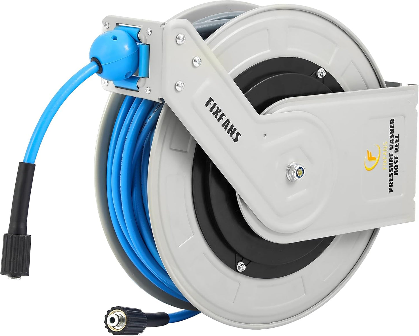 Pressure Washer Hose Reel with Hose 1/4"×100ft, Auto Rewind 3600PSI