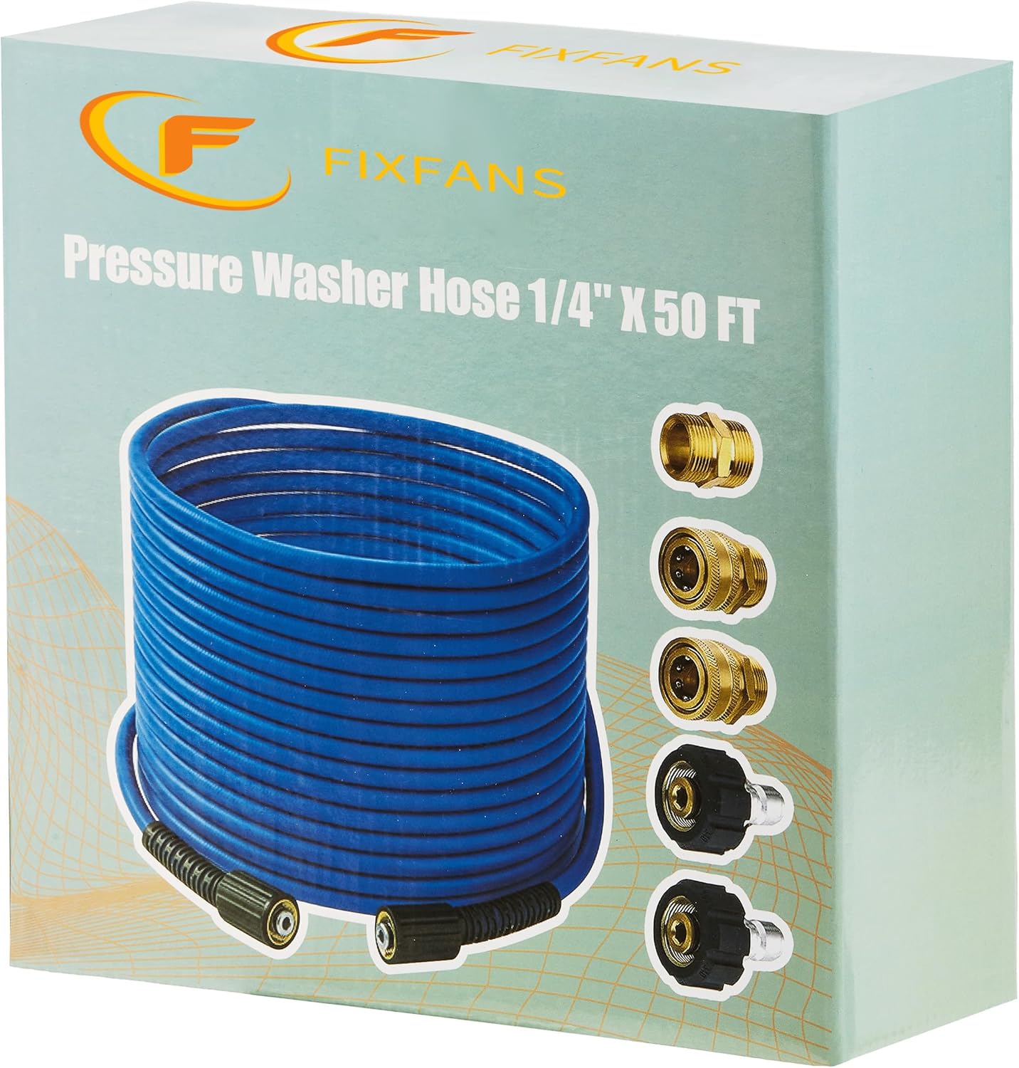 Pressure Washer Hose Reel with Hose 1/4"×100ft, Auto Rewind 3600PSI