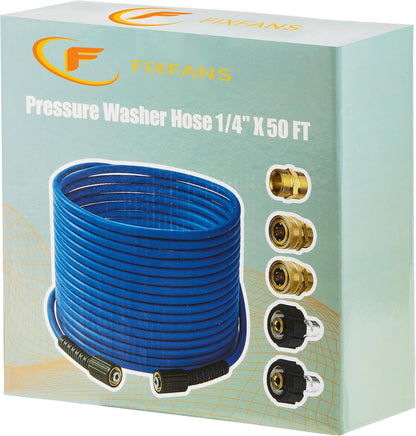 Pressure Washer Hose Reel with Hose 1/4"×100ft, Auto Rewind 3600PSI